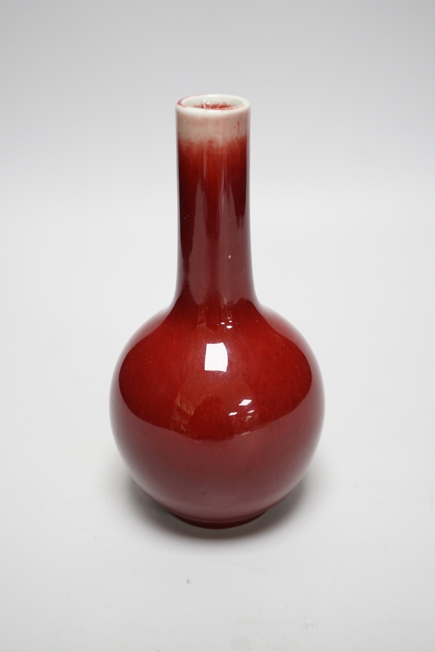 A Chinese sang de boeuf vase, 19.5cms high